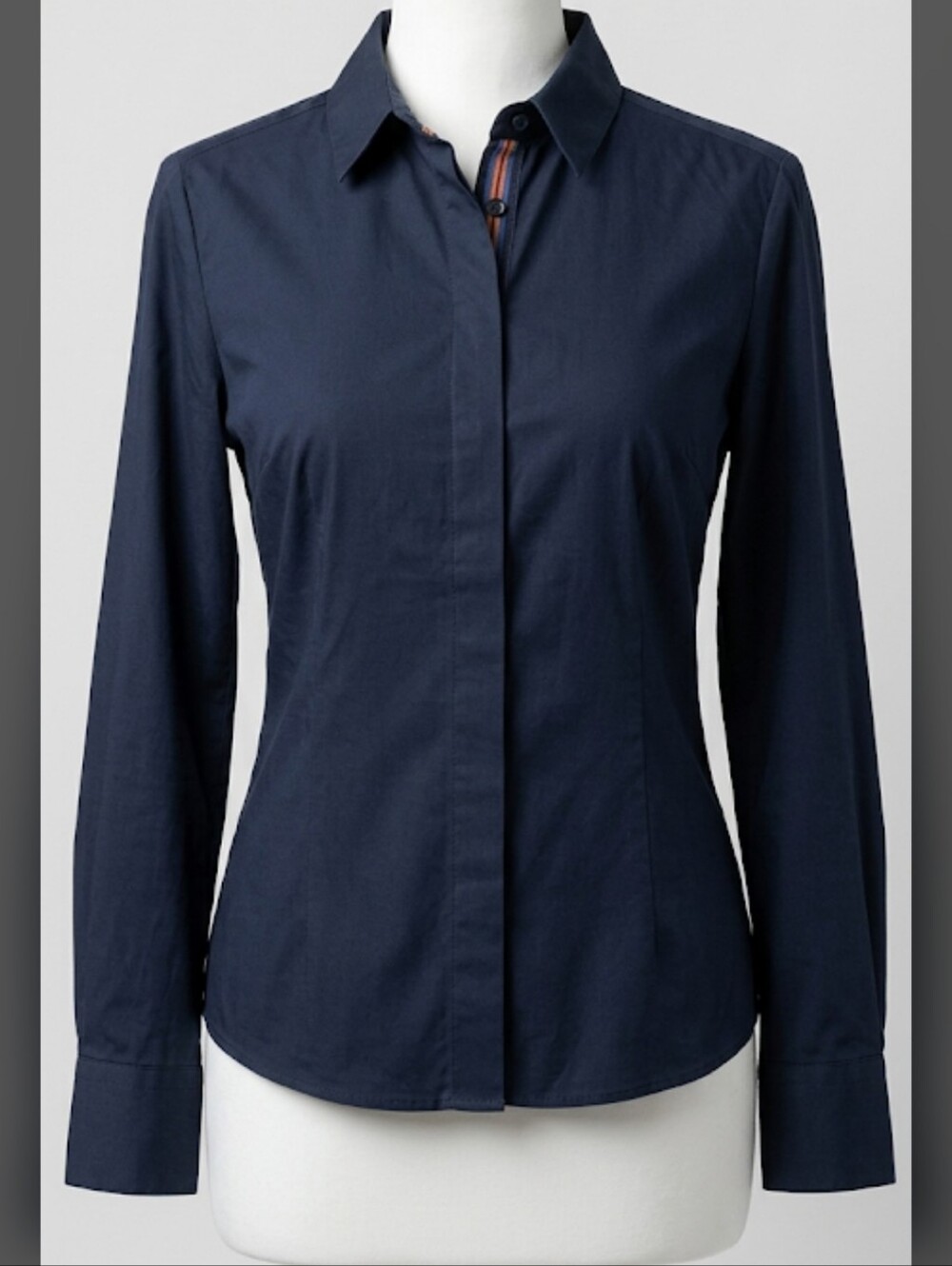 Mua Navy Shirt with Stripe Accent